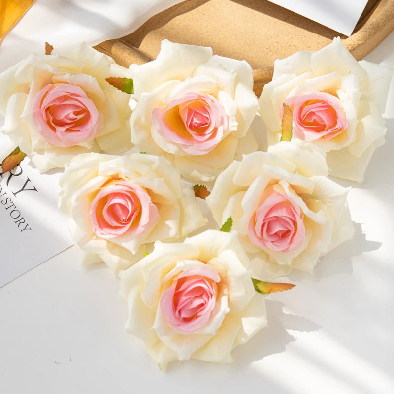 Silk Rose Heads