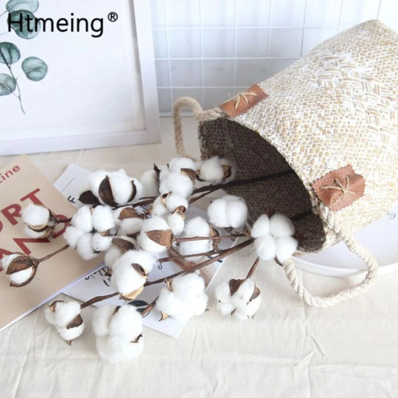Cotton Flower Decorative Branch
