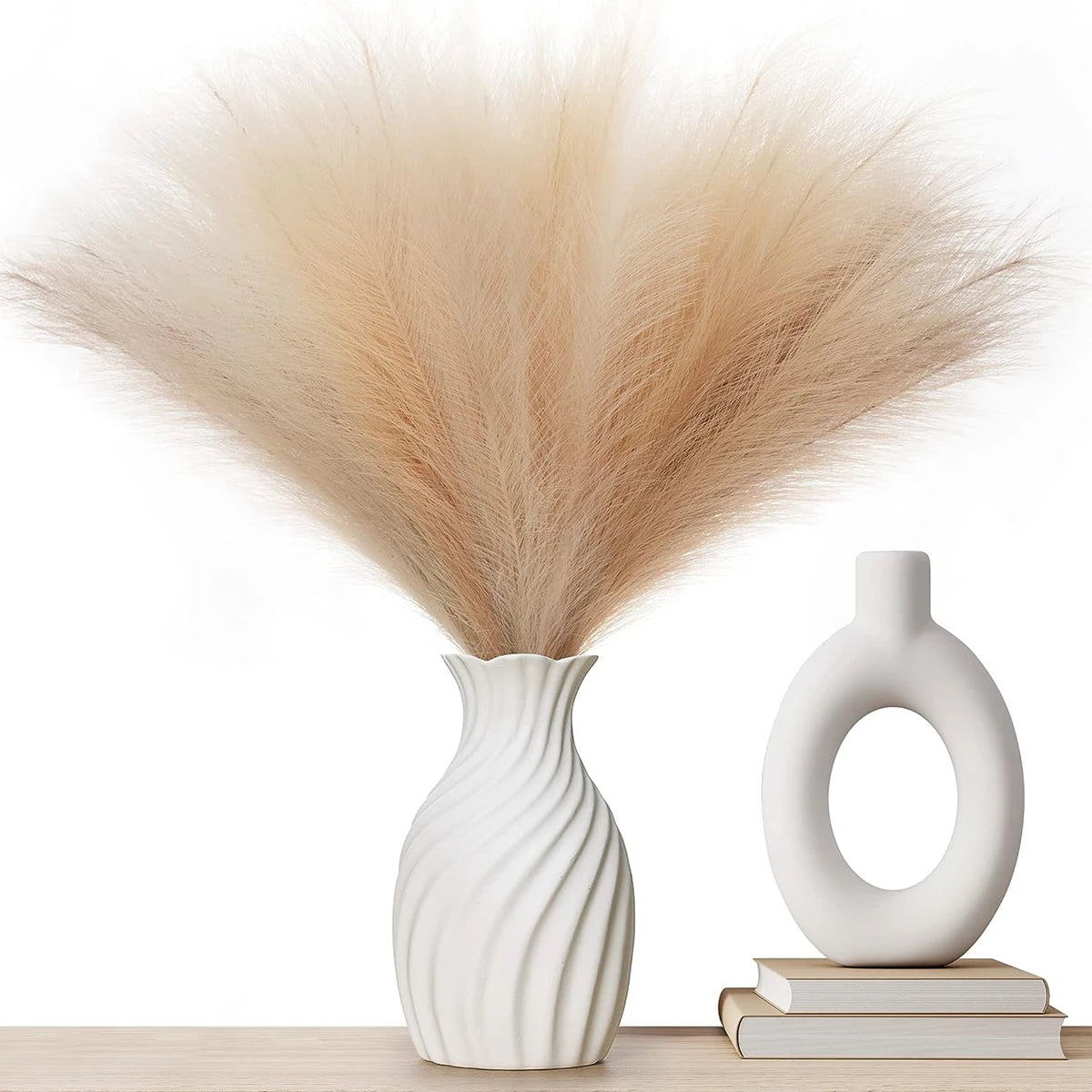 Natural Pampas Grass Artificial Decor Bundle Set