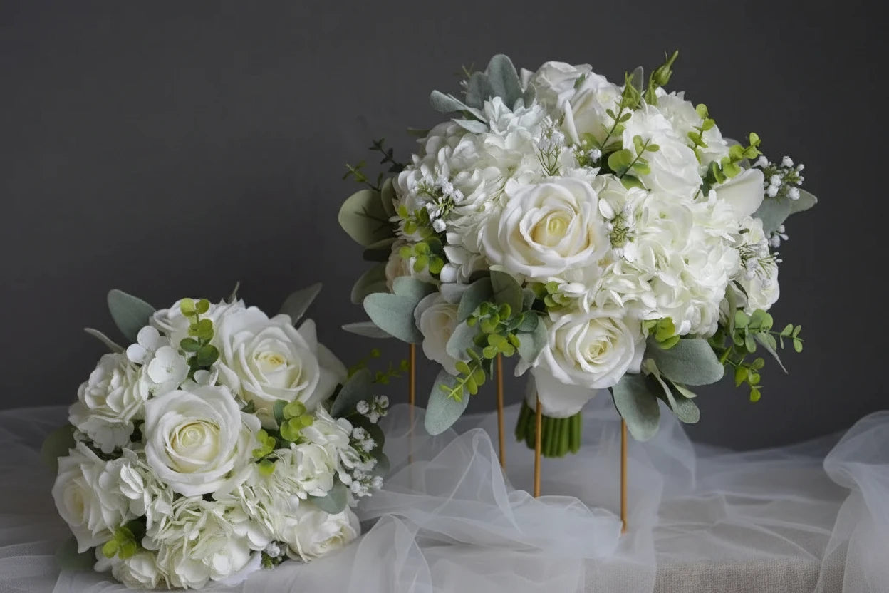 Rustic Ivory Bridal Bouquet