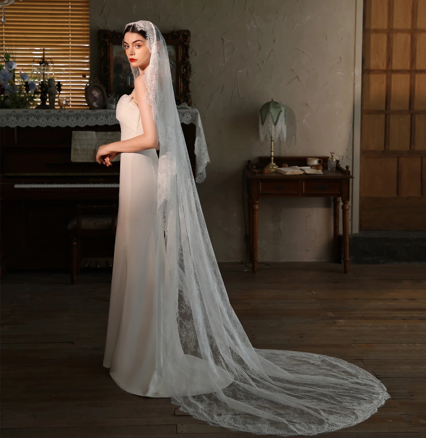 Vintage Lace Chapel Bridal Veil