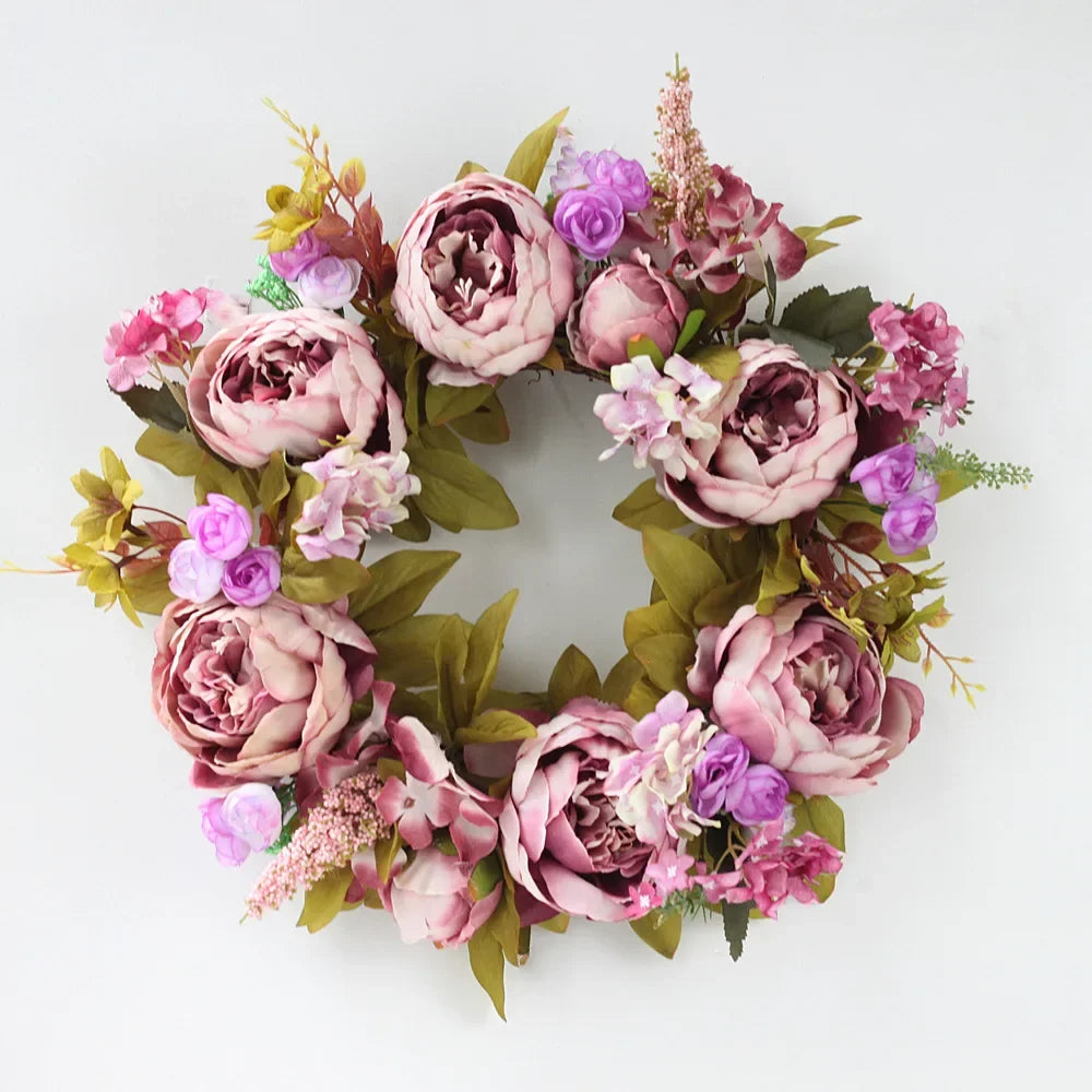 Peony Floral Door Wreath