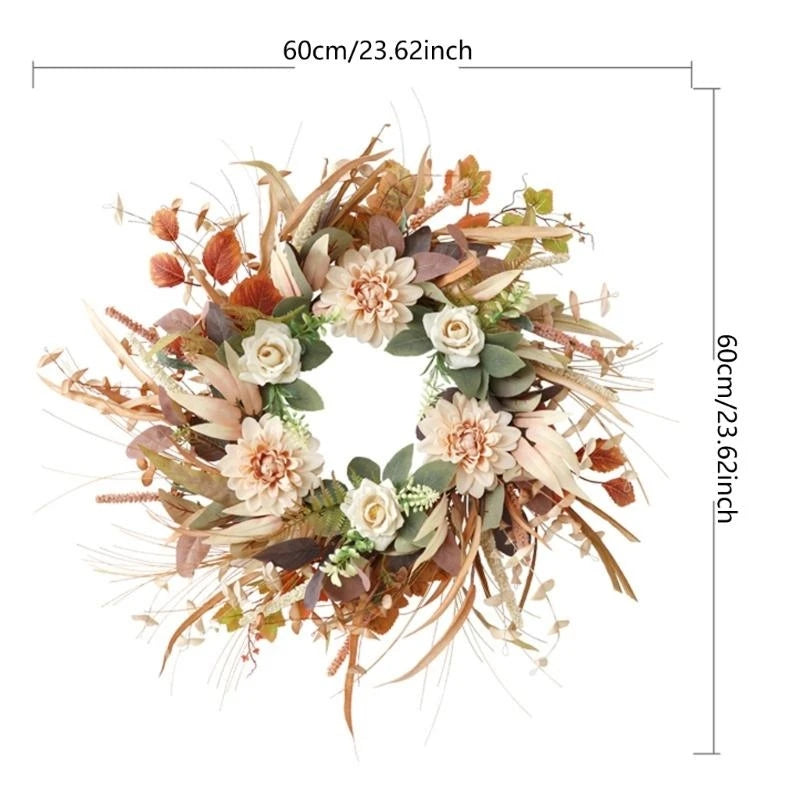 Decorative Boho Flower Wreath Garland