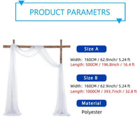 5/10m Wedding Arch Drapes Decorations Sheer Curtains Wedding Backdrop 