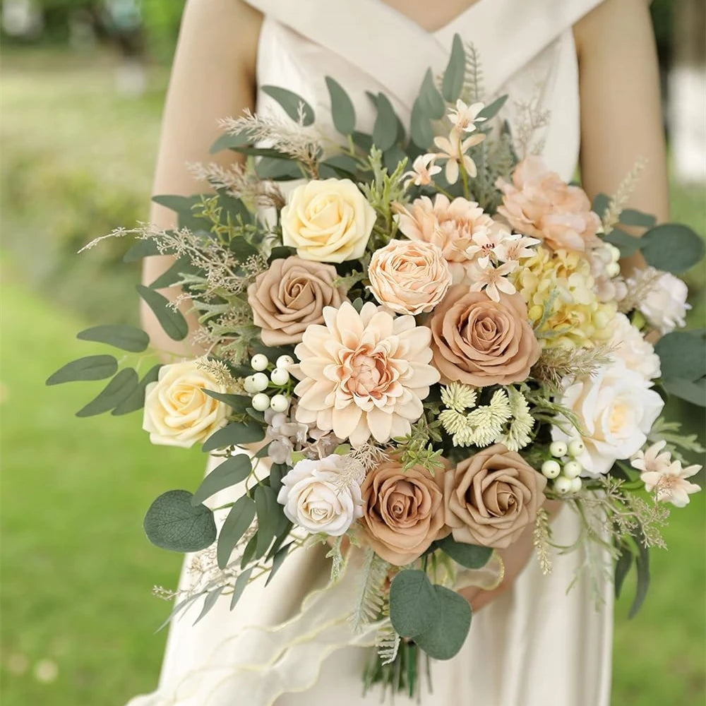 Neutral Toned Floral Arrangement Set