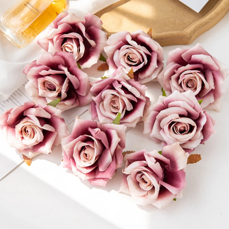Silk Rose Heads