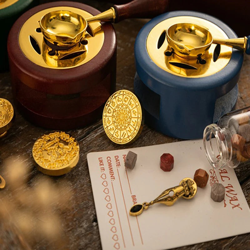 Vintage Wax Seal Stamp Kit With Sealing Wax
