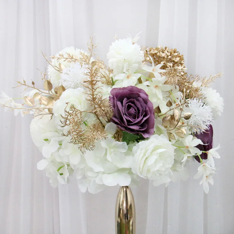 Boho Rose & Hydrangea Wedding Floral Arrangement – 4 Colors