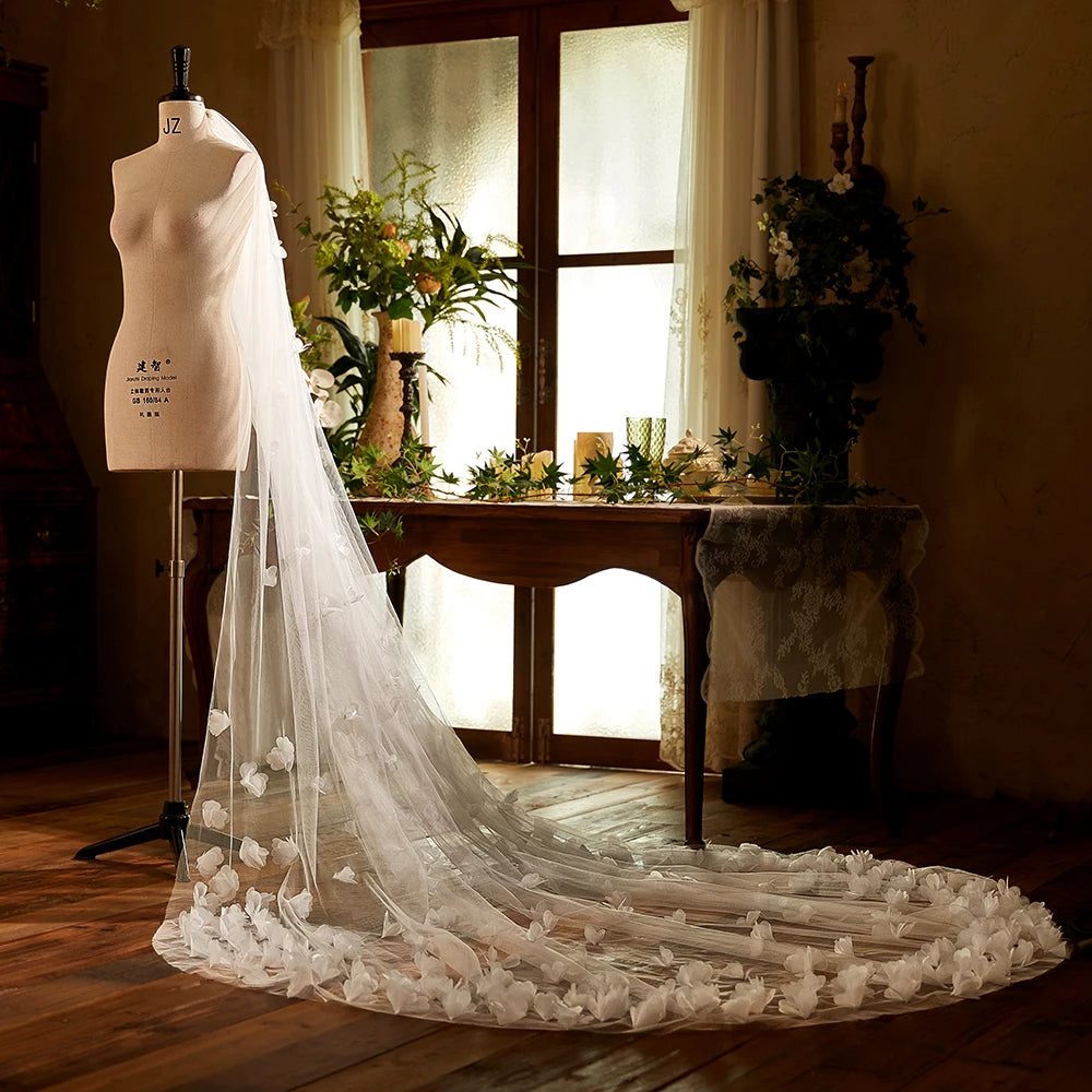 Cathedral 3D Floral Bridal Veil