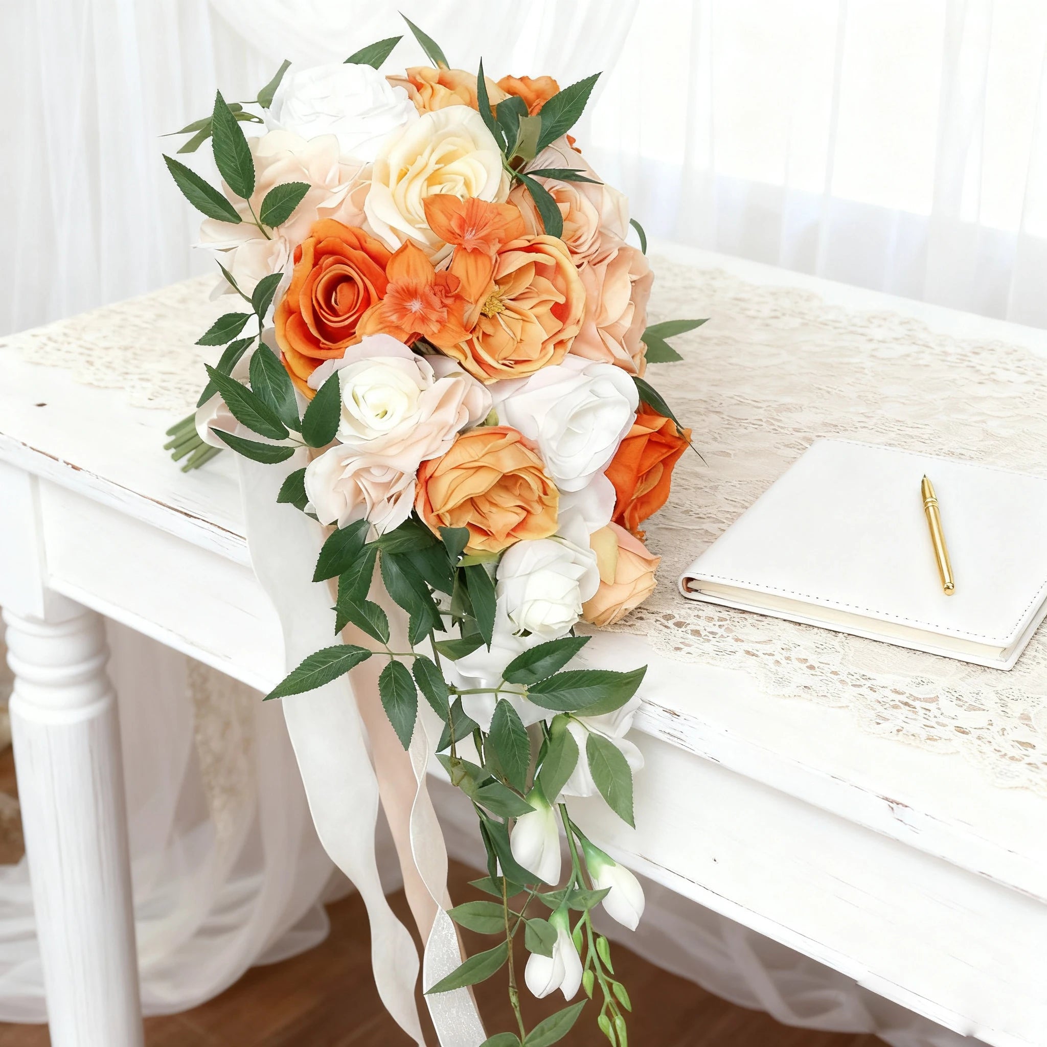 Orange Terracotta Bridal Bouquet