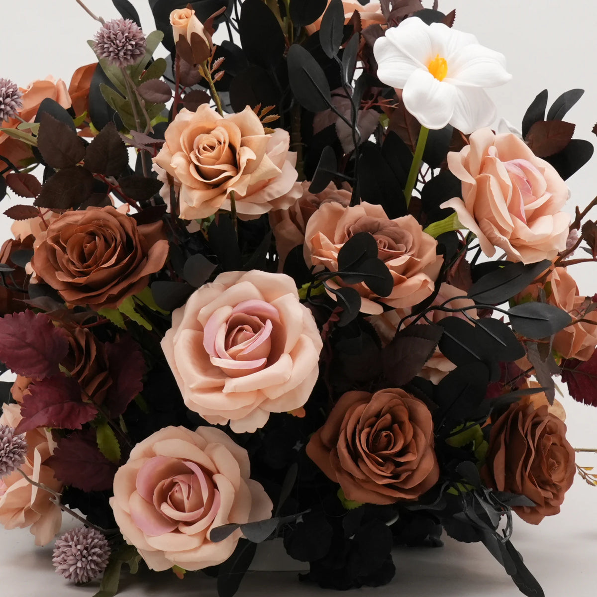 Mocha & Blush Rose Artificial Floral Arrangement
