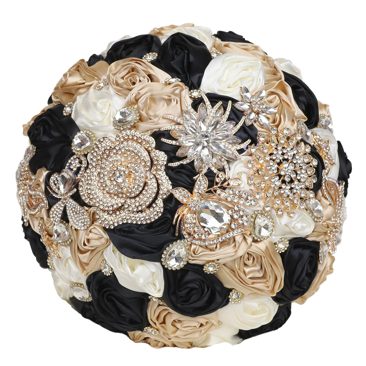 Pink Crystal Bridal Rose Bouquet