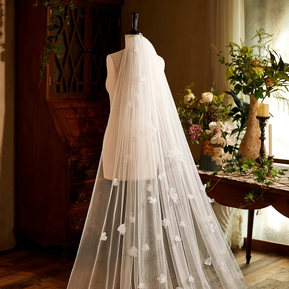 Cathedral 3D Floral Bridal Veil
