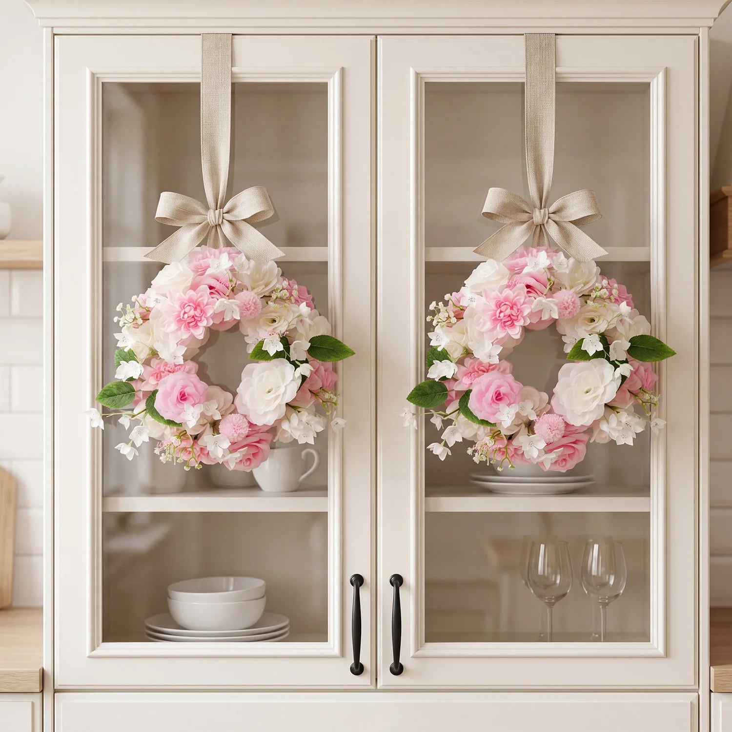 Romantic Pink and White Floral Centerpiece