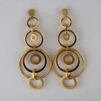  New Geometric Gold Color Hoops Hollow  Earrings For Women Fashion Jew