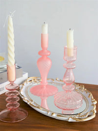 Pink Wedding Table Centerpieces Candle Holder Wedding Decoration Flower Vase Home Decoration Accessories Vases Room Decor