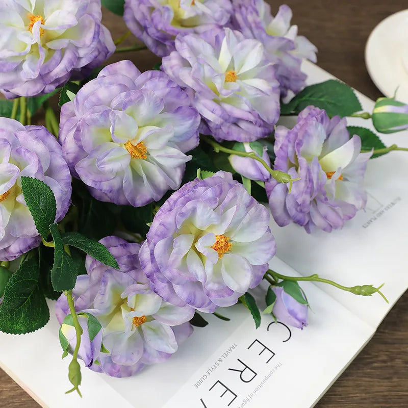 25in Artificial Garden Rose Stems