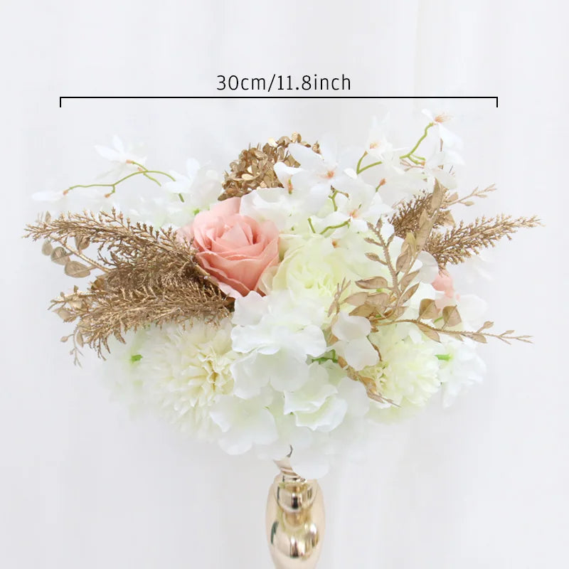 Boho Rose & Hydrangea Wedding Floral Arrangement – 4 Colors