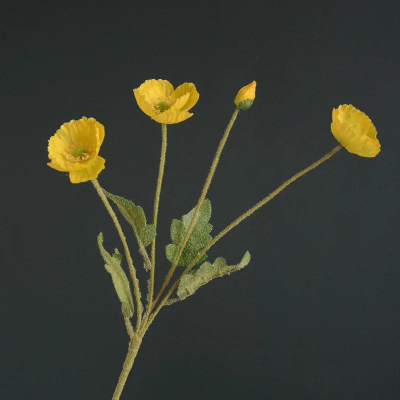 24in Velvet Poppy Artificial Flower