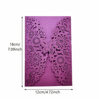 25/50piece Festival Party Invitation Letter Laser Hollow European Invi