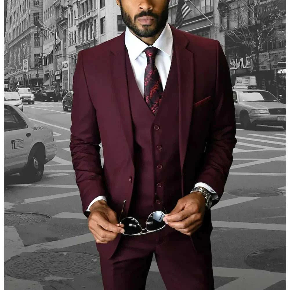 Custom Made Groomsmen Black Groom Tuxedos Mandarin Lapel Best Man Groo