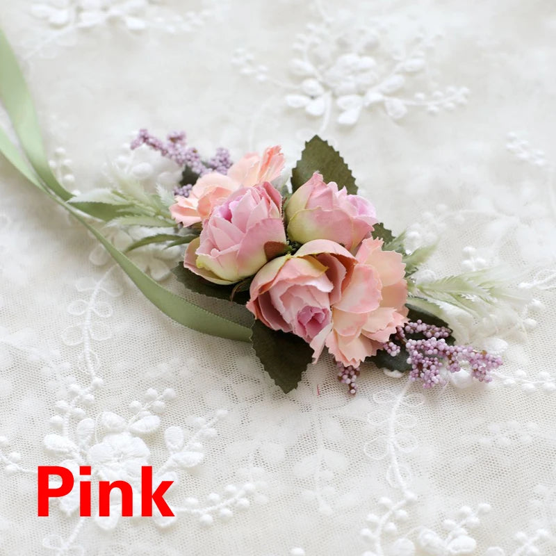 Silk Rose Wedding Boutonniere