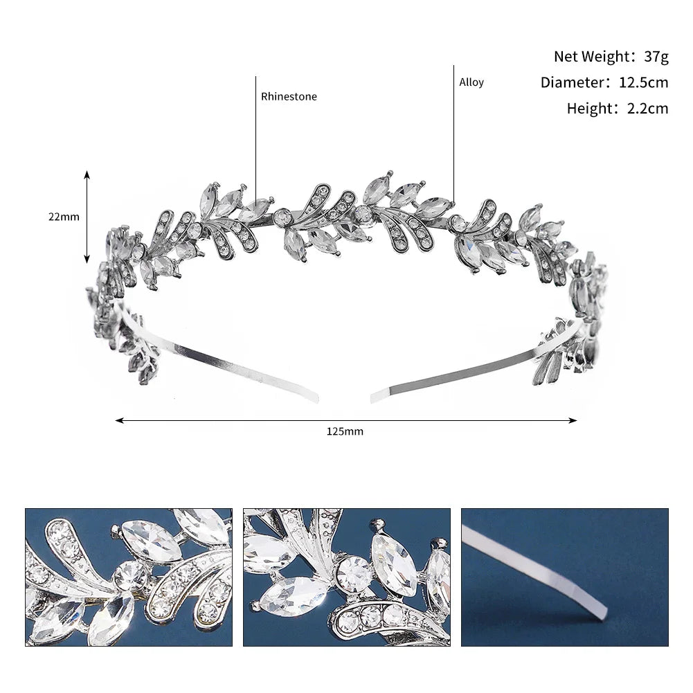 Silver Rhinestone Bridal Headband
