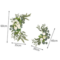 Large 2Pcs Artificial Flower Swag Floral Swag Garland Wedding Arch Flowers Kit for Sign Rustic Artificial Floral Swag Arch Decor
