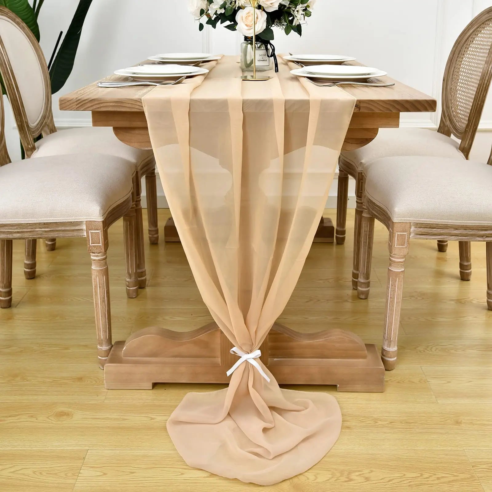 Soft Chiffon Table Runner Elegant Party Decor
