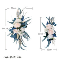Large 2Pcs Artificial Flower Swag Floral Swag Garland Wedding Arch Flowers Kit for Sign Rustic Artificial Floral Swag Arch Decor