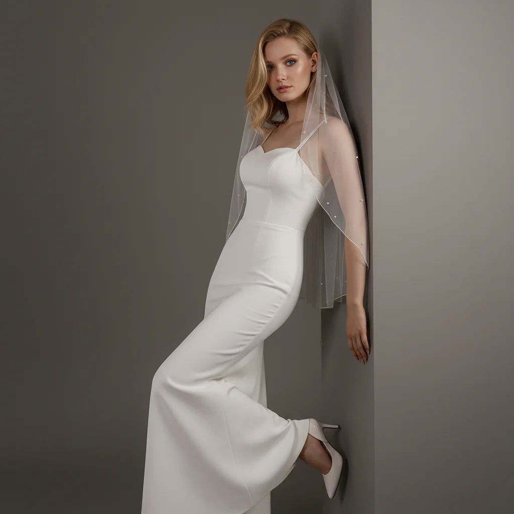 Pearl Short Bridal Veil