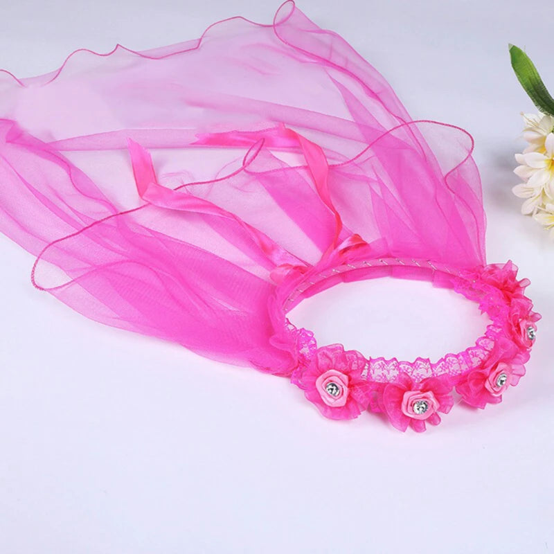 Girls Princess Bridal Veil Headband