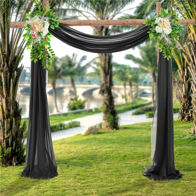 Sheer Chiffon Wedding Arch Draping Backdrop Fabric