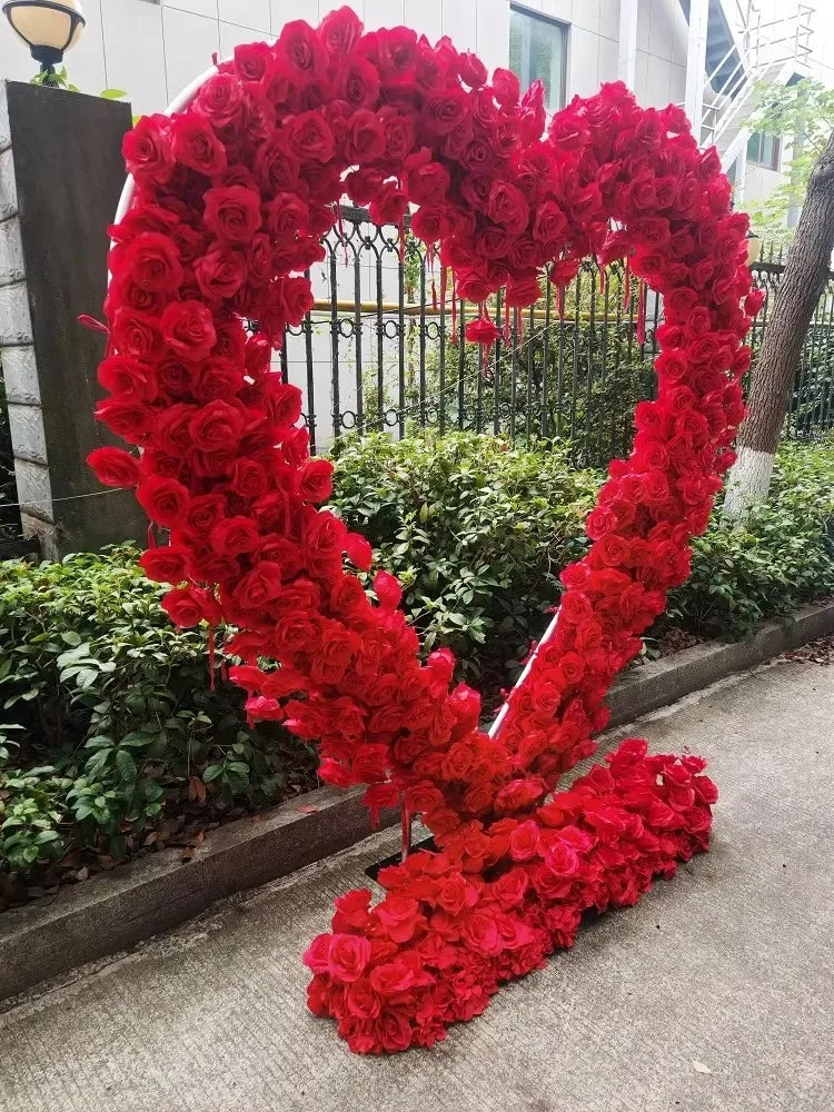 Heart Shaped Premium Rose Flower Arch Backdrop