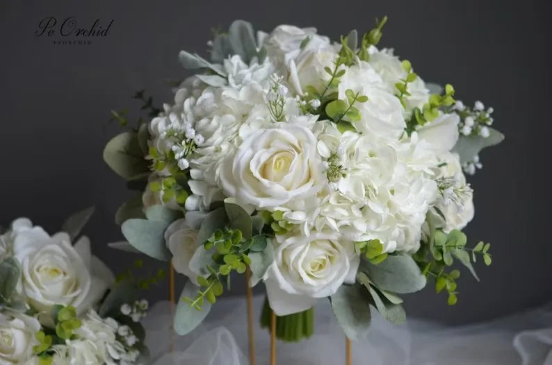 Rustic Ivory Bridal Bouquet
