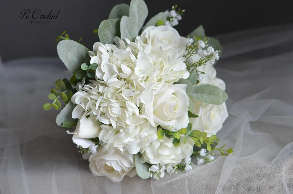 Rustic Ivory Bridal Bouquet