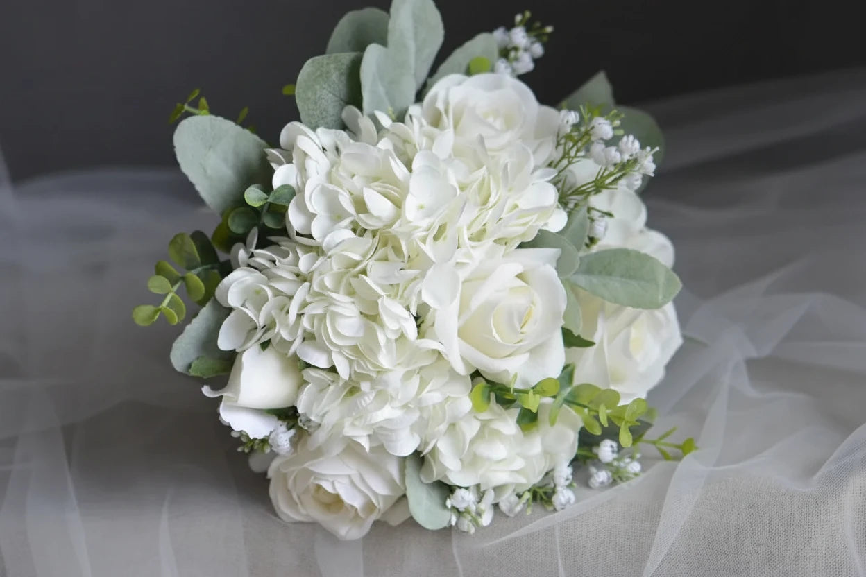 Rustic Ivory Bridal Bouquet