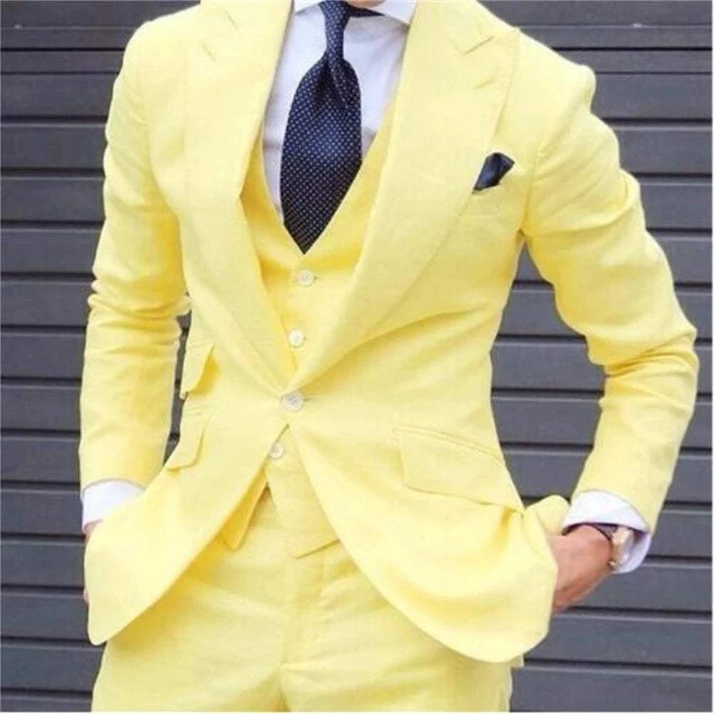 Elegant Wedding Tuxedos Suits Slim Fit Bridegroom For Men 3 Pieces Gro