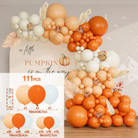 Matte Orange Yellow White Gold Balloons Garland Arche Ballon Wedding Baby Shower 1st First Birthday Party Decoration Kit Globos