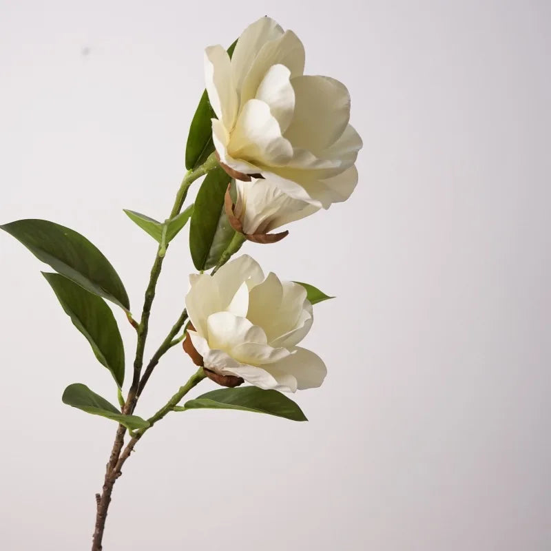 Faux Magnolia Bellflower Decorative Stem