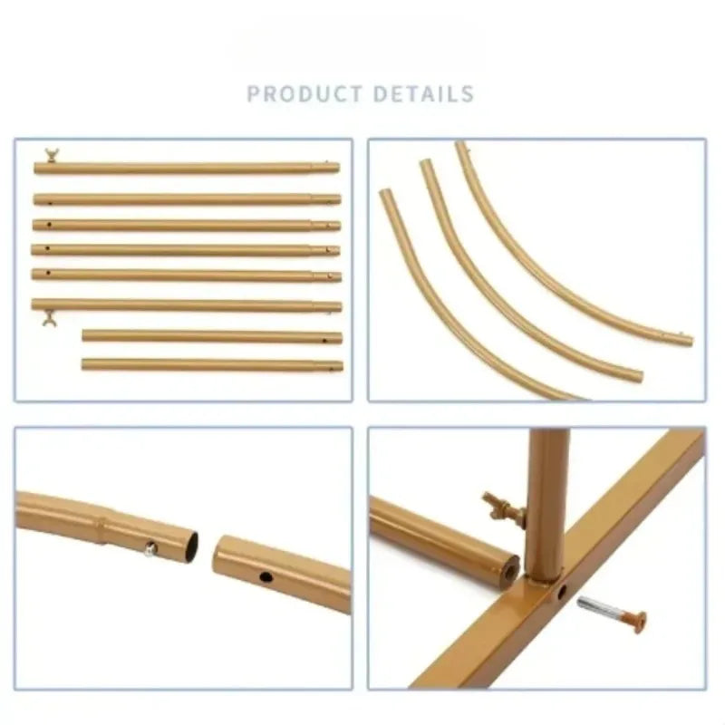 Gold Wedding Arch Stand Event Backdrop Frame