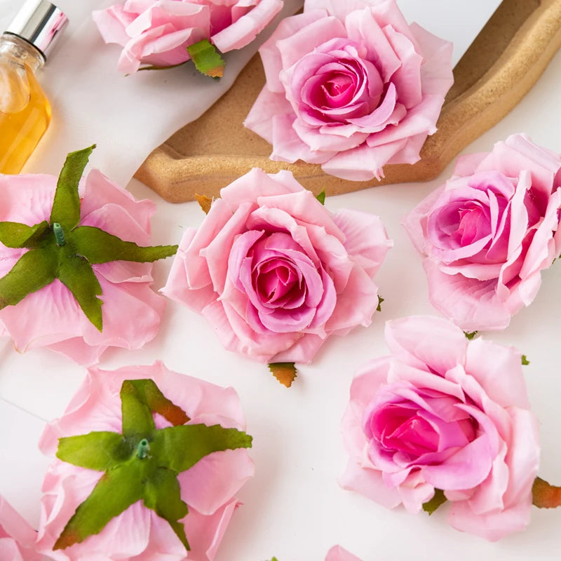 Silk Rose Heads