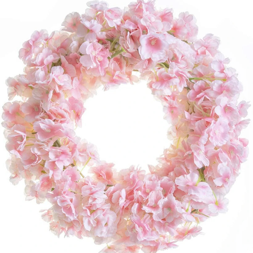 Silk Sakura Blossom Garland Wall Decor Vine