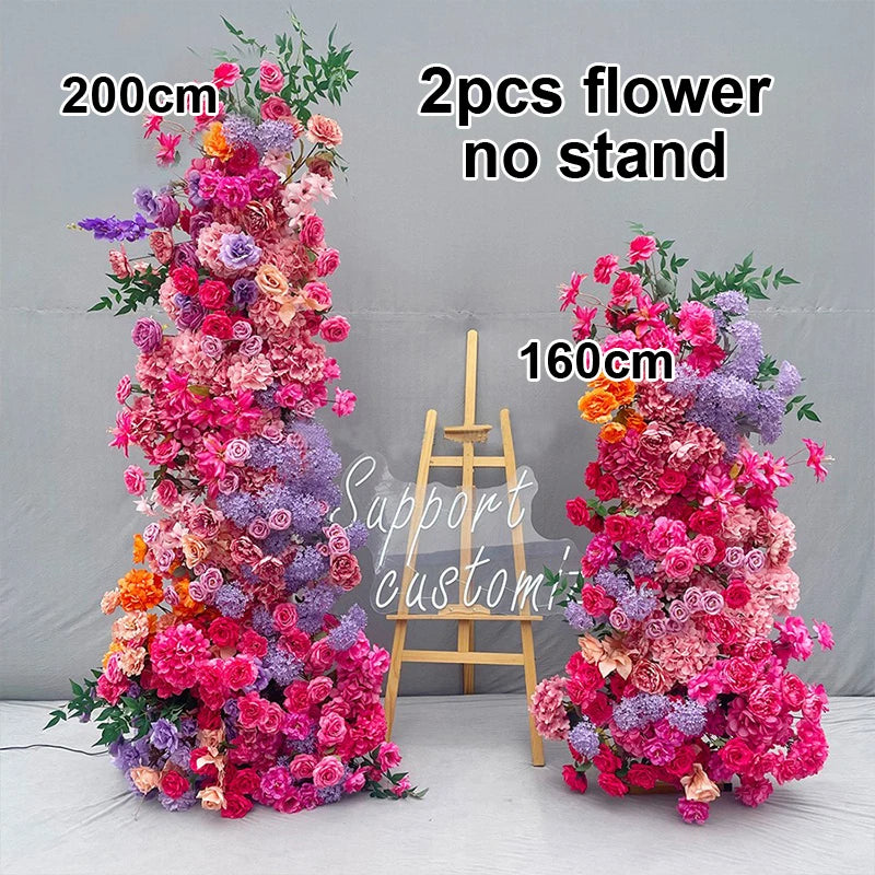 Rose Flower Row Wedding Table Runner Decoration