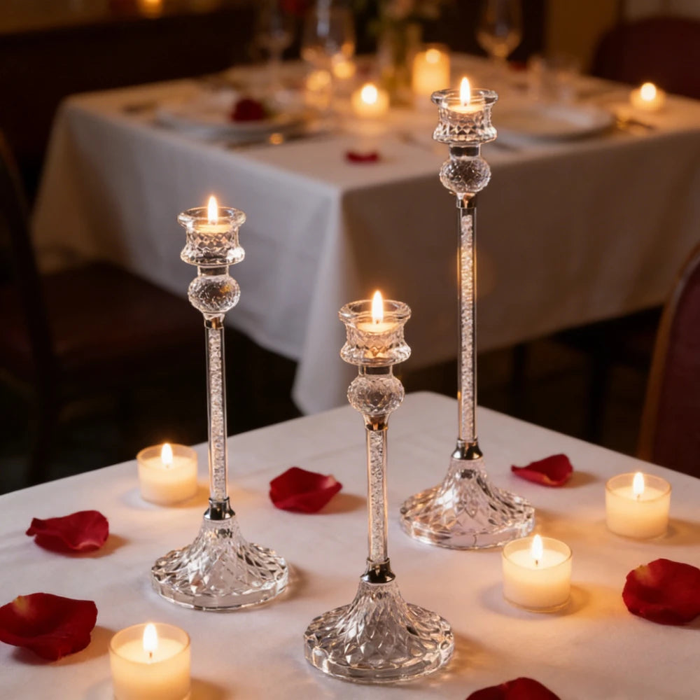 Crystal Candle Holder Set