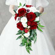 Rose Bridal Bouquet with Ribbons