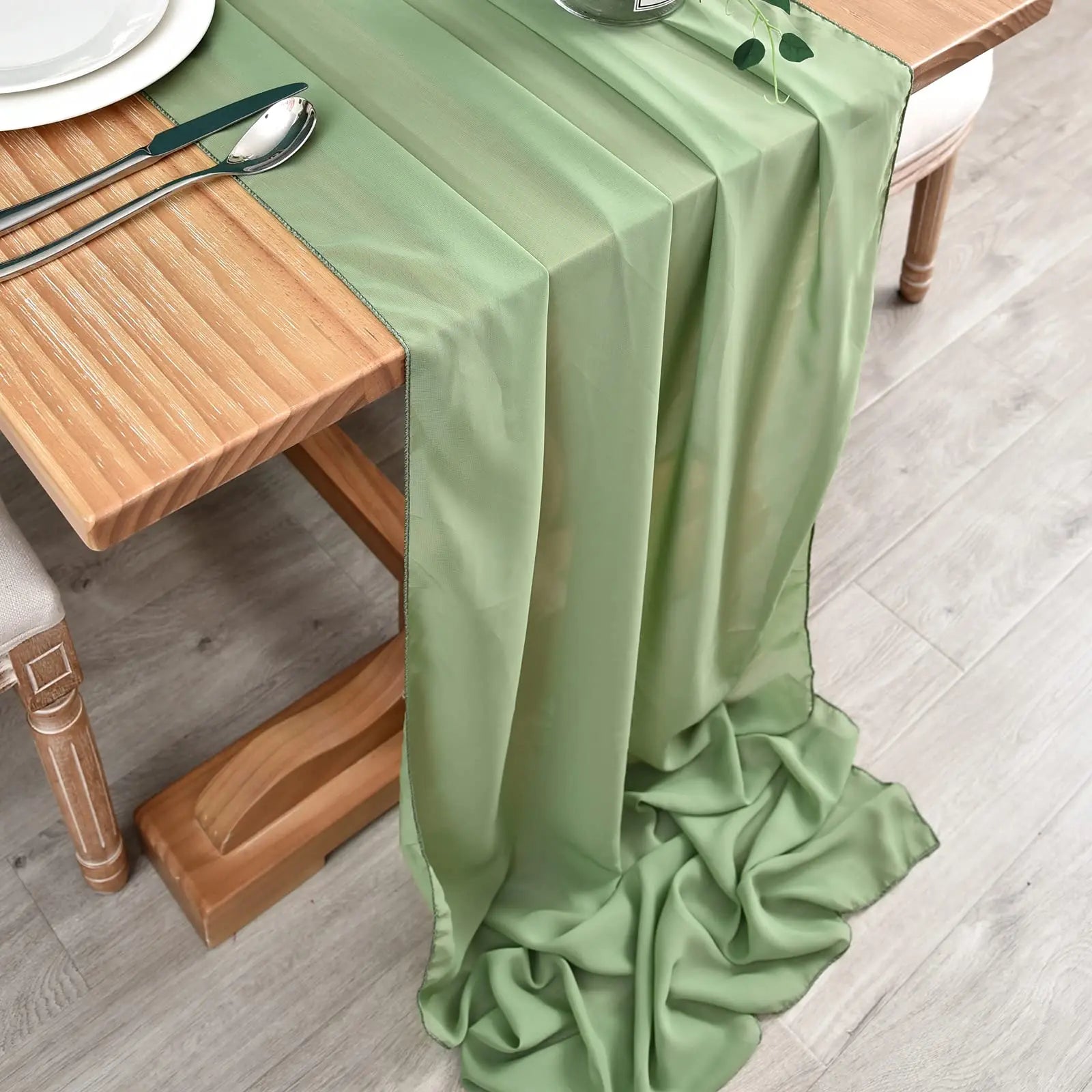 Soft Chiffon Table Runner Elegant Party Decor