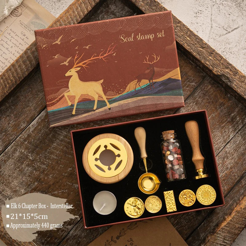 Vintage Wax Seal Stamp Kit With Sealing Wax