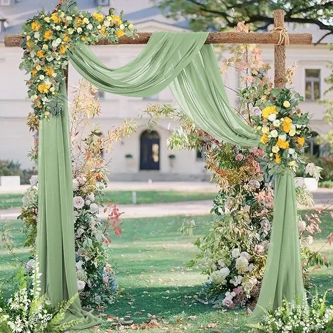 Sheer Chiffon Wedding Arch Draping Backdrop Fabric