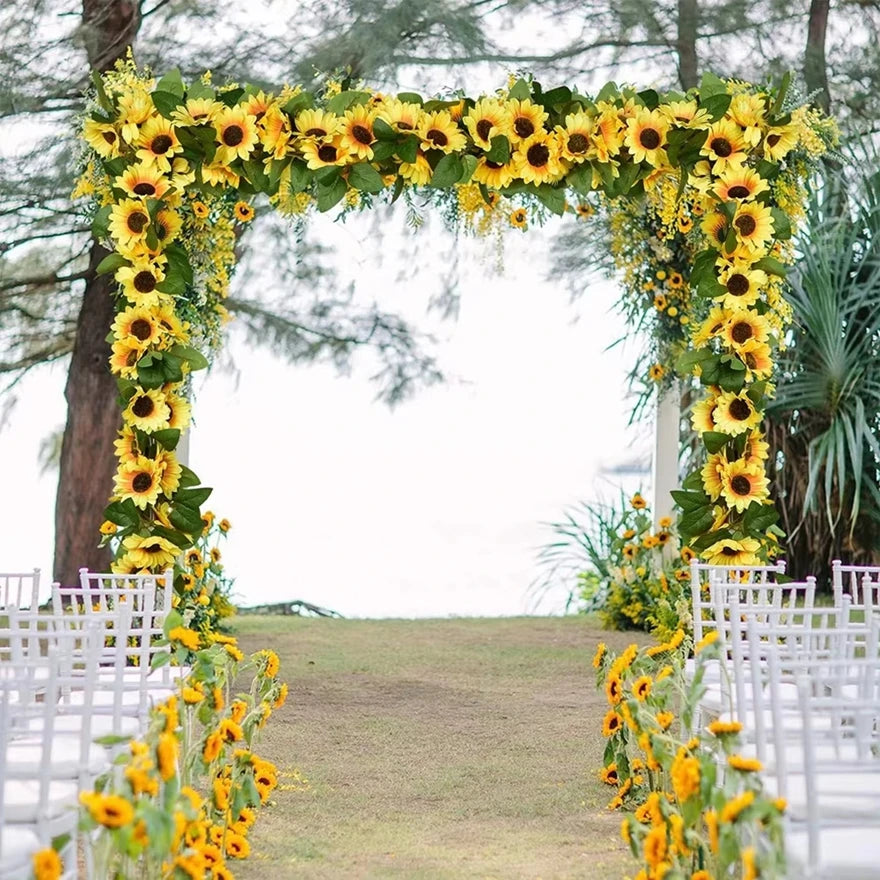 Sunflower Garland Vine Wedding Party Decoration